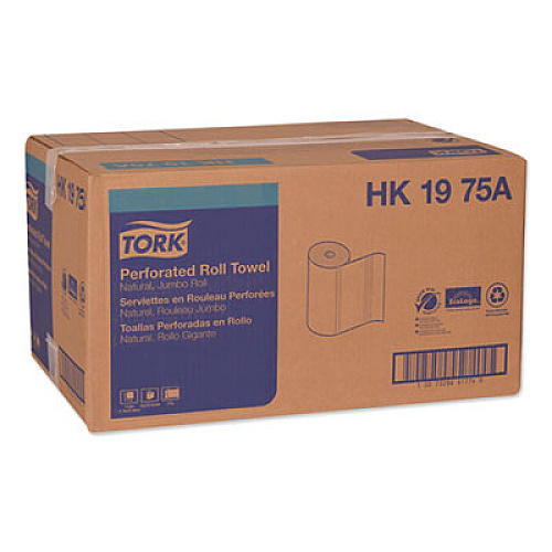 Tork Universal Perforated Kitchen Towel Roll, 2-Ply, 11 x 9, Natural, 210/Roll,12 Rolls/Carton (HK1975A)