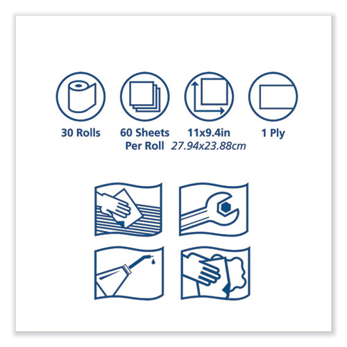 Tork ADVANCED SHOPMAX WIPER 450, 11 X 9.4, WHITE, 60/ROLL, 30 ROLLS/CARTON (450160)