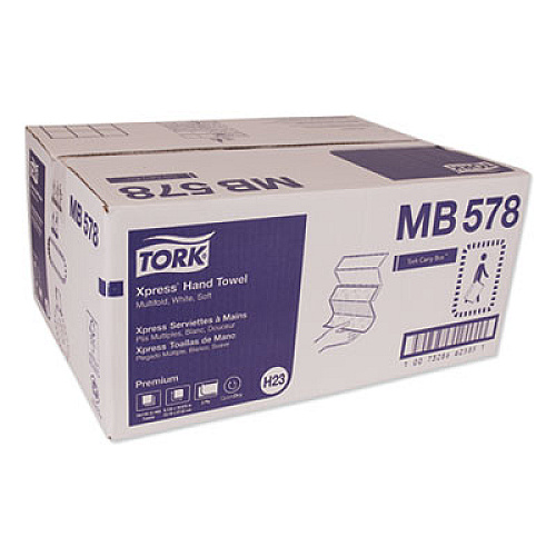 Tork PREMIUM SOFT XPRESS 3-PANEL MULTIFOLD HAND TOWELS, 9.13 X 10.88, 135/PACKS, 16 PACKS/CARTON (MB578)