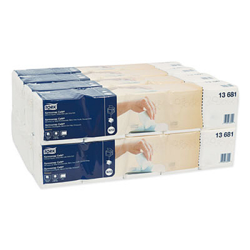 Tork Premium Xpressnap Interfold Dispenser Napkins, 2-Ply,8.5x8.5,White,500/PK,8PK/CT (13681)