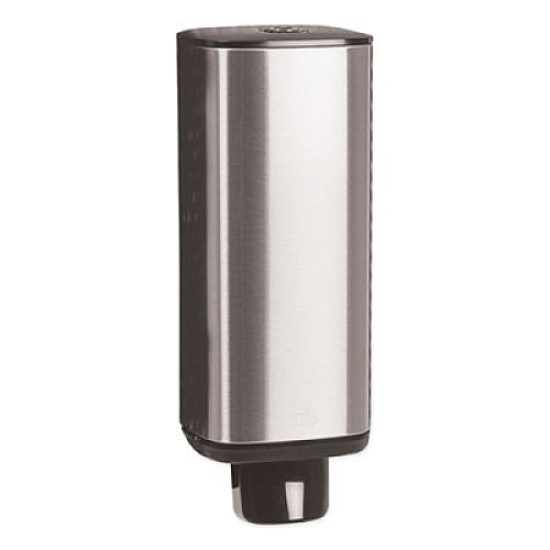Tork Foam Skincare Manual Dispenser, 1 L Bottle; 33 oz Bottle, 4.25 x 4.25 x 11.38, Stainless Steel (466000)