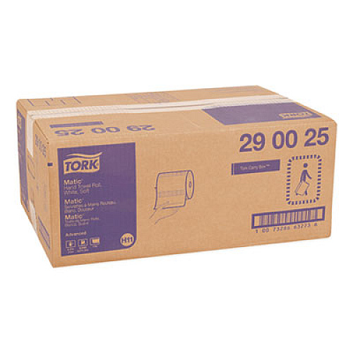 Tork Advanced Matic Hand Towel Rolll, 8.27" x 900 ft, White, 6 Rolls/Carton (290025)