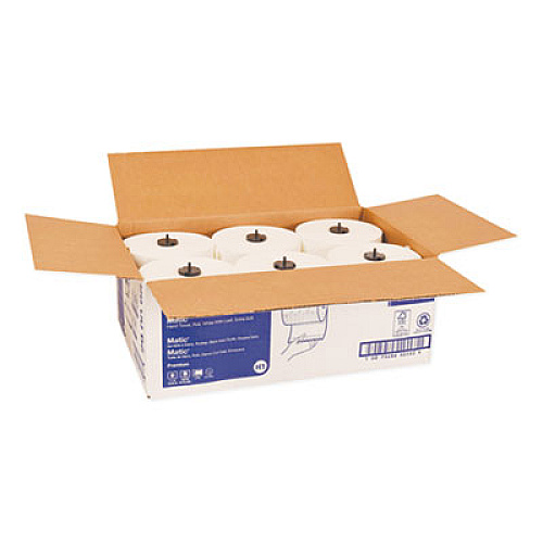 Tork Premium Soft Matic Hand Towel Roll, 2-Ply, 7.7 x 575 ft, White, 704/Roll, 6 Rolls/Carton (290096)