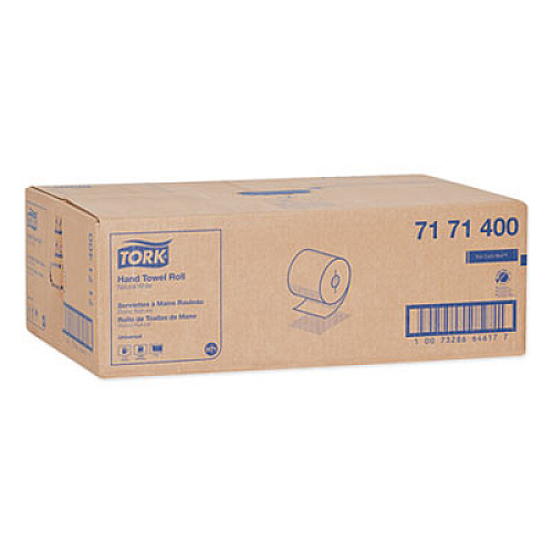 Tork Universal Hand Towel Roll, Notched, 1-Ply, 7.5 x 10, Natural White, 960/Roll, 6/Carton (7171400)