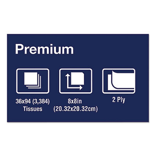 Tork Premium Facial Tissue, 2-Ply, White, 94 Sheets/Box, 36 Boxes/Carton (TF6910A)