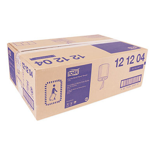 Tork Centerfeed Hand Towel, 2-Ply, 7.6 x 11.8, White, 600/Roll, 6 Rolls/Carton (121204)