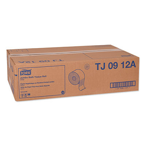 Tork Universal Jumbo Bath Tissue, Septic Safe, 1-Ply, White, 3.48" x 2,000 ft, 12 Roll/Carton (TJ0912A)