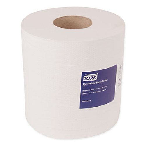 Tork Centerfeed Hand Towel, 2-Ply, 7.6 x 11.8, White, 500/Roll, 6 Rolls/Carton (120932)
