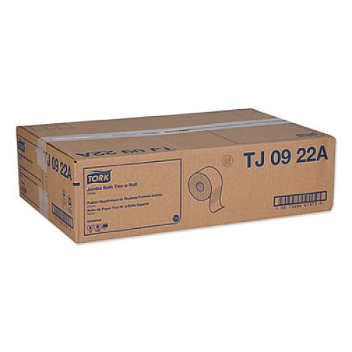Tork Universal Jumbo Bath Tissue, Septic Safe, 2-Ply, 3.48" x 1,000 ft, White, 12 Rolls/Carton (TJ0922A)