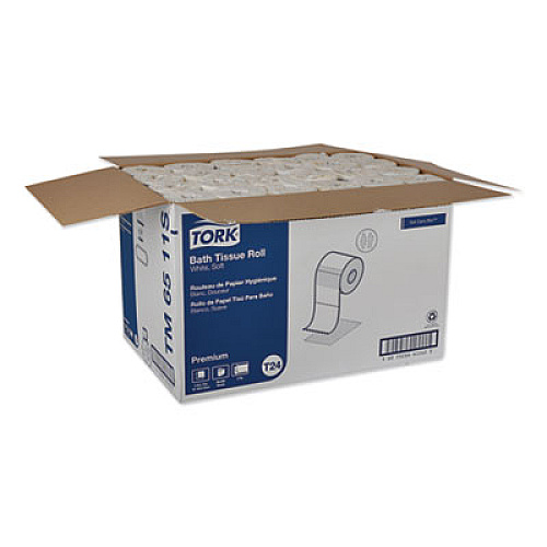 Tork PREMIUM BATH TISSUE, SEPTIC SAFE, 2-PLY, WHITE, 460 SHEETS/ROLL, 96 ROLLS/CARTON (TM6511S)