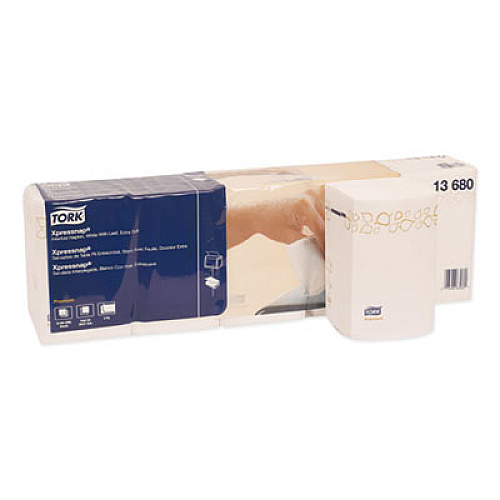 Tork Premium Xpressnap Interfold Dispenser Napkins, 2-Ply,13x8.5, White,500/PK,8PK/CT (13680)