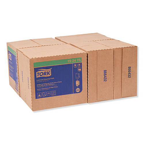 Tork Low-Lint Cleaning Cloth, 1-Ply, 9 x 16.5, Unscented, Turquoise, 100/Box, 8 Boxes/Carton (192475)