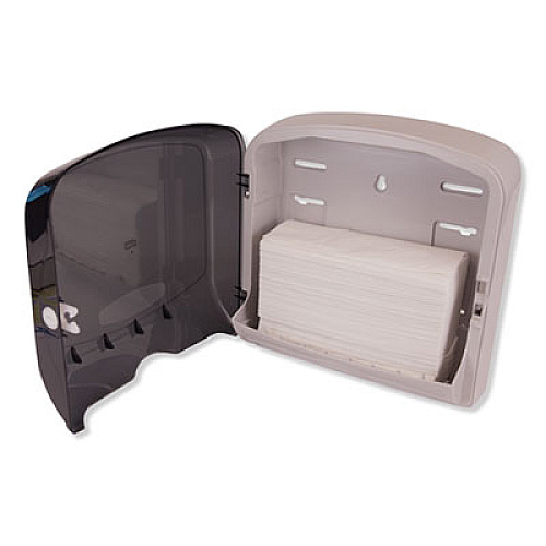Tork Multifold Hand Towel Dispenser, 12.36 x 5.18 x 13, Smoke/Gray (78T1)