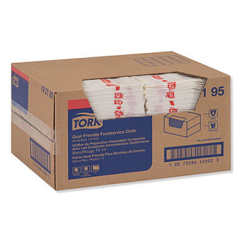 Tork Foodservice Cloth, 13 x 21, White, 150/Box (192195)