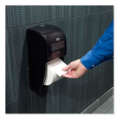 Tork Elevation High Capacity Bath Tissue Dispenser, 6.3 x 6.46 x 14.2, Black (555628)