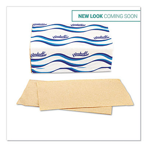 Windsoft Singlefold Towels, 1 Ply, 9.5 x 9., Natural, 250/Pack, 16 Packs/Carton (WIN106)