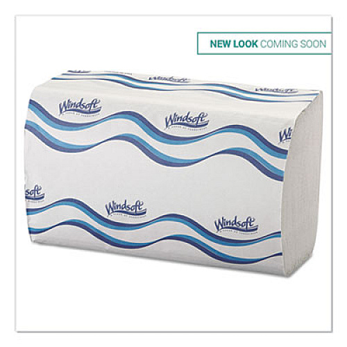 Windsoft SINGLEFOLD TOWELS, 1 PLY, 9.5 X 9, WHITE, 250/PACK, 16 PACKS/CARTON (WIN107)