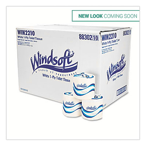 Windsoft BATH TISSUE, SEPTIC SAFE, 1-PLY, WHITE, 4 X 3.75, 1000 SHEETS/ROLL, 96 ROLLS/CARTON (WIN2210)