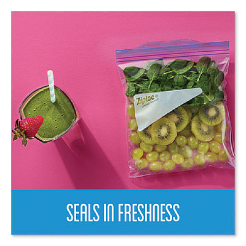Ziploc Double Zipper Freezer Bags, 1 gal, 2.7 mil, 10.56" x 10.75", Clear, 250/Carton (682258)