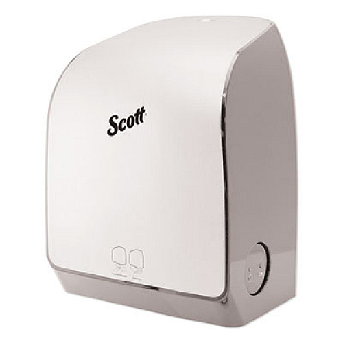 Scott Pro Electronic Hard Roll Towel Dispenser, 12.66 x 9.18 x 16.44, Brushed Silver (35609)