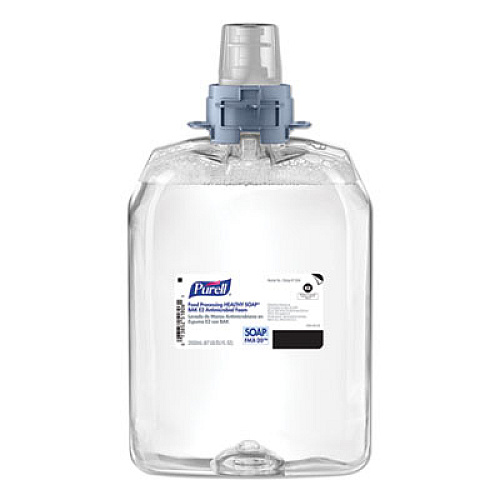 PURELL Food Processing HEALTHY SOAP BAK E2 Antimicrobial Foam Refill, For FMX-20 Dispensers, Fragrance-Free, 2,000 mL, 2/Carton (529402CT)