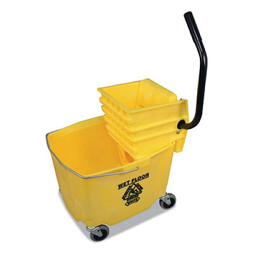 Impact Side-Press Squeeze Wringer/Plastic Bucket Combo, 12 to 32 oz, Yellow (6Y26353Y)