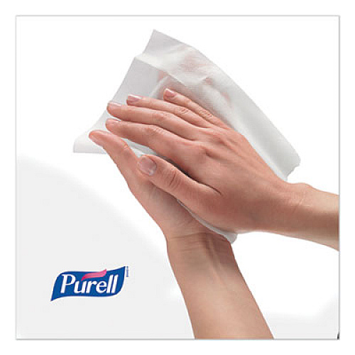 PURELL Hand Sanitizing Wipes, 6 x 8, Fresh Citrus Scent, White, 1,200/Refill Pouch, 2 Refills/Carton (911802)