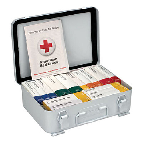 First Aid Only Unitized ANSI Compliant Class A Type III First Aid Kit for 25 People, 84 Pieces, Metal Case (90568)