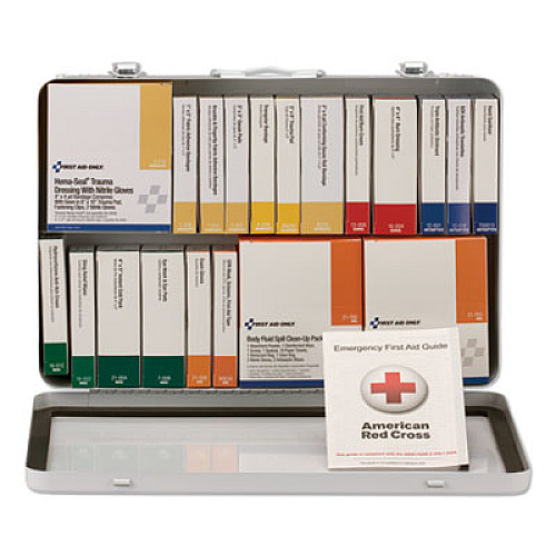 First Aid Only Unitized ANSI Class A Weatherproof First Aid Kit for 75 People, 36 Pieces, Metal Case (90700)