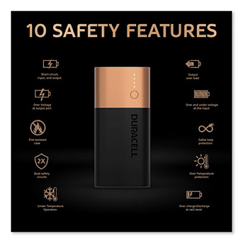 Duracell Rechargeable 6700 mAh Powerbank, 2 Day Portable Charger (DMLIONPB2)