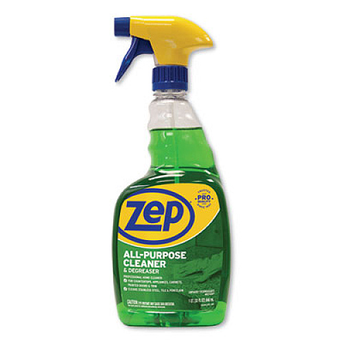 Zep Commercial All-Purpose Cleaner and Degreaser, Fresh Scent, 32 oz Spray Bottle, 12/Carton (ZUALL32CT)