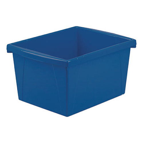 Storex Storage Bins, 4 gal, 10" x 12.63" x 7.75", Randomly Assorted Colors (61514U06C)