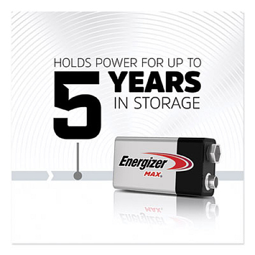 Energizer MAX Alkaline 9V Batteries, 2/Pack (522BP2)