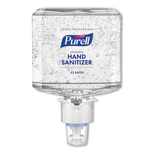 PURELL Food Processing Advanced Hand Sanitizer E3 Gel, 1,200 mL Bottle, Fragrance-Free, For ES6 Dispensers, 2/Carton (646102)