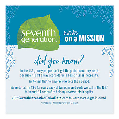 Seventh Generation 45108CT Organic Cotton Tampons