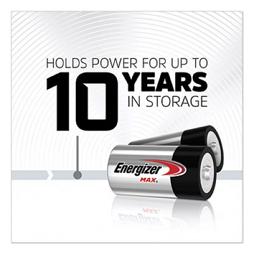 Energizer MAX Alkaline C Batteries, 1.5 V, 2/Pack (E93BP2)