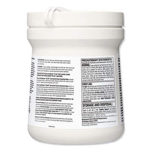 Clorox Healthcare 32382 EZ-Kill Quat Alcohol Cleaner Disinfectant Wipes