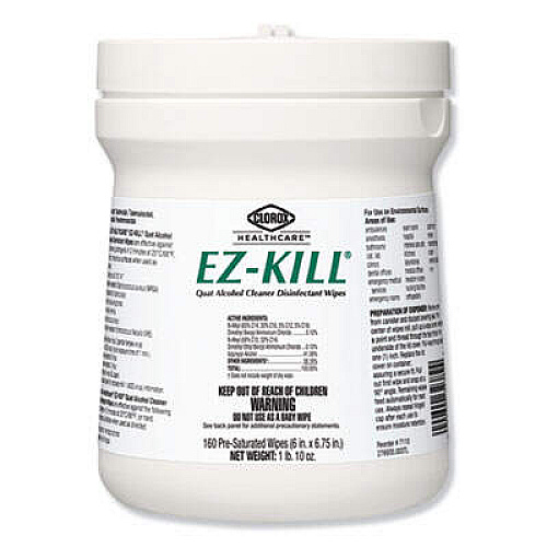 Clorox Healthcare 32382 EZ-Kill Quat Alcohol Cleaner Disinfectant Wipes