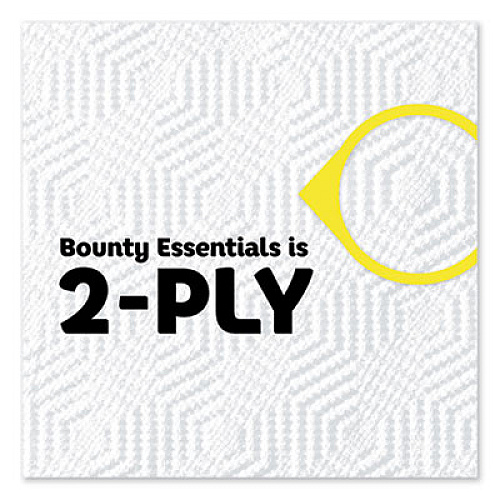 Bounty Essentials Kitchen Roll Paper Towels, 2-Ply, 11 x 10.2, 40 Sheets/Roll, 30 Rolls/Carton (74657)