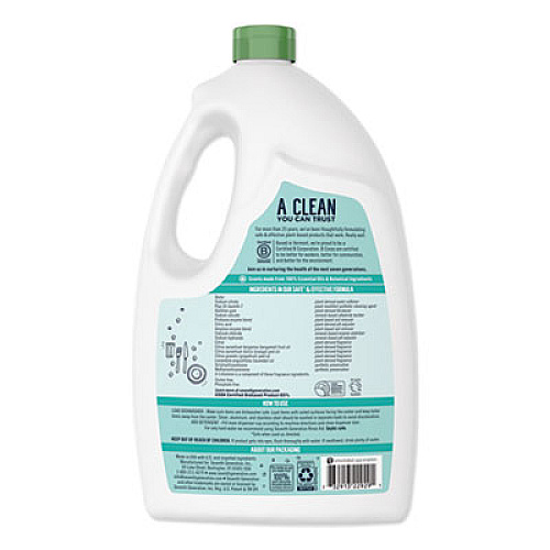 Seventh Generation Natural Auto Dishwasher Gel, Ultra Power Plus, Fresh Citrus, 65 oz Bottle, 6/Carton (22929CT)