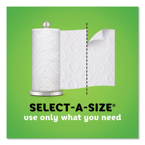 Bounty SELECT-A-SIZE PAPER TOWELS, 2-PLY, WHITE, 5.9 X 11, 110 SHEETS/ROLL, 2 ROLLS/PACK, 12 PACKS/CARTON (76228)