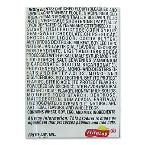 Grandma's COOKIES - SINGLE SERVE, CHOCOLATE BROWNIE, 2.5 OZ PACKET, 60/CARTON (354803)