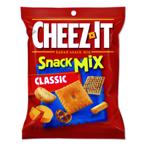 Sunshine Cheez-it Baked Snack Mix, Classic Cheese, 4.5 oz Bag, 6/Pack (57715)