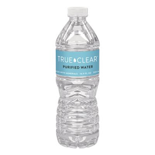 True Clear Purified Bottled Water, 16.9 oz Bottle, 24 Bottles/Carton (TRC05L24CT)