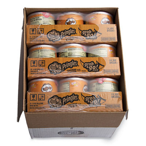 Pringles POTATO CRISPS, CHEDDAR CHEESE, 1.41 OZ CAN, 36/BOX (1170390)
