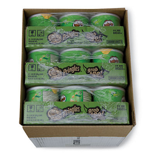Pringles Potato Crisps, Sour Cream and Onion, 1.41 oz Can, 36/Box (16904)