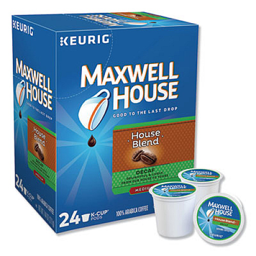 Maxwell House House Blend Decaf K-Cup, 24/Box (7563)