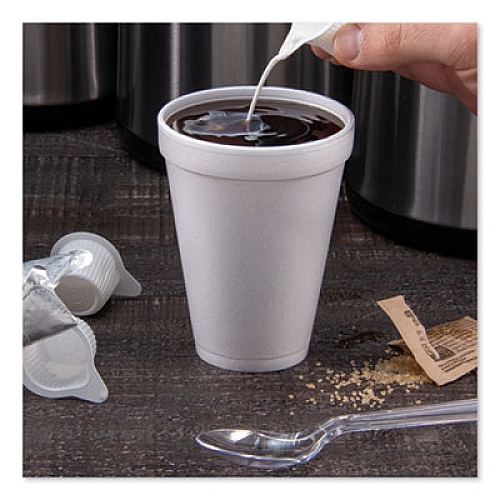 Dart Foam Drink Cups, 12 oz, White, 25/Bag,  40 Bags/Carton (12J12)