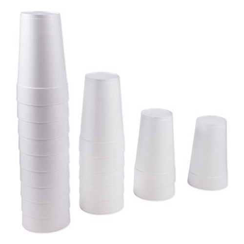 Dart Foam Drink Cups, 44 oz, White, 20/Sleeve, 15 Sleeves/Carton (44TJ32)