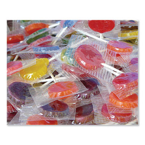 F.B. Washburn Candy Lollipops, Assorted Flavors, 0.21 oz, 1,440/Carton (3175S)